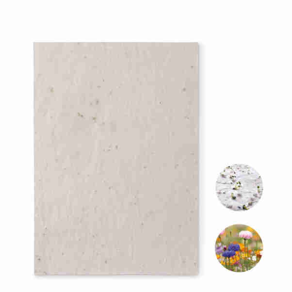 ASIDE A5 wildflower seed paper sheet | Promopoint